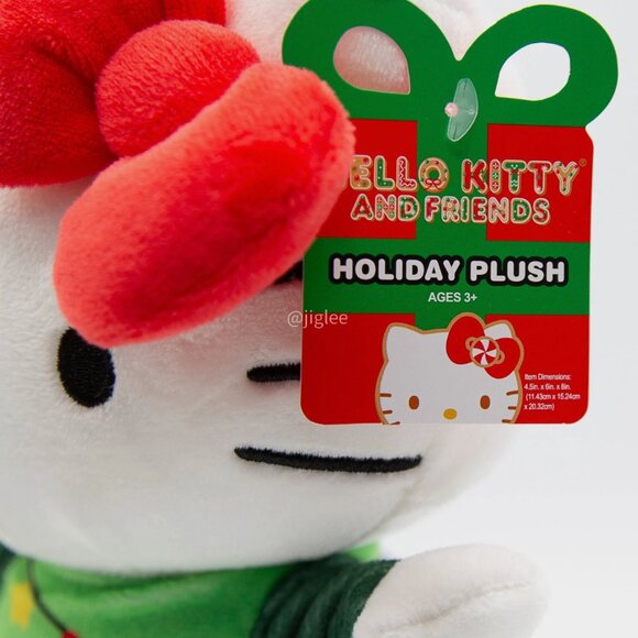 8" Hello Kitty in Christmas Tree Outfit Sanrio Holiday Plush Toy BNWT - Picture 5 of 5